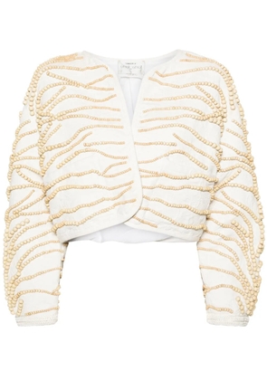Forte Forte beaded cropped jacket - White