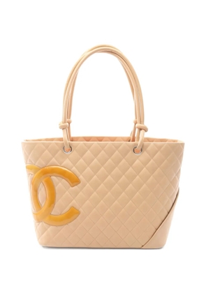CHANEL Pre-Owned 2005-2006 Large Cambon Line quilted tote bag - Neutrals