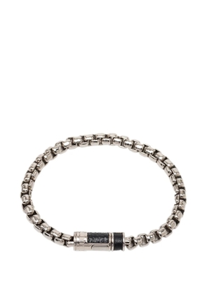 Louis Vuitton Pre-Owned 2020 Silver Plated Monogram Eclipse Chain Bracelet costume bracelet - Black