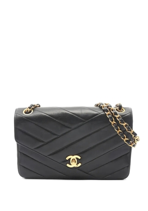 CHANEL Pre-Owned 1991-1994 Bias Stitch chain shoulder bag - Black