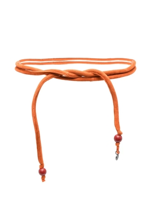 Niu knotted beaded belt - Orange