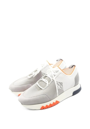 Hermès Pre-Owned 2010 exploit leather sneakers - Grey