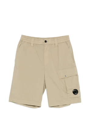 C.P. Company logo-patch cargo shorts - Neutrals