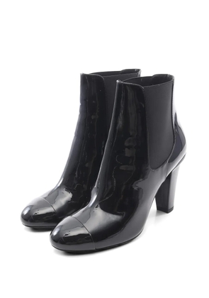 CHANEL Pre-Owned 1986-1988 patent leather short boots - Black
