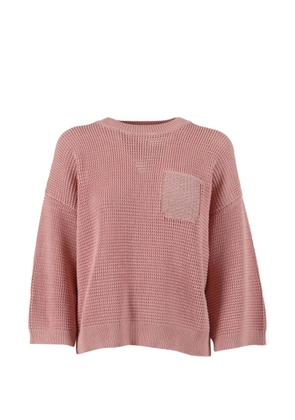 Peserico long-sleeve pocket sweater - Pink
