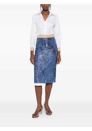 Rosanna Ocampo sequin-embellishment midi skirt - Blue