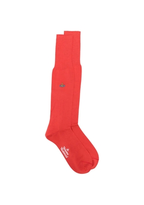 Vivienne Westwood Orb-embroidery socks - Red