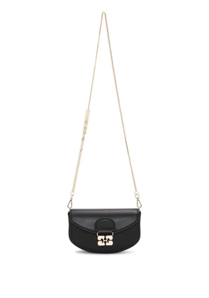 GANNI Butterfly-clasp crossbody bag - Black