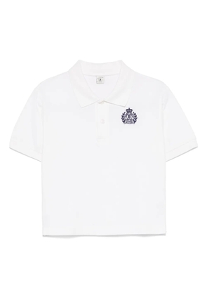 Sporty & Rich logo-embroidered polo shirt - White