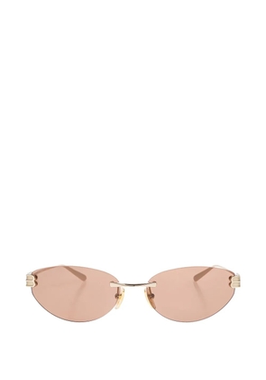Balenciaga Eyewear rimless oval-lens sunglasses - Gold