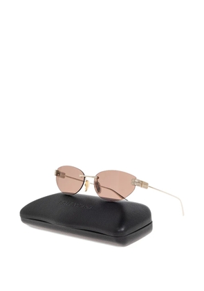 Balenciaga Eyewear rimless oval-lens sunglasses - Gold