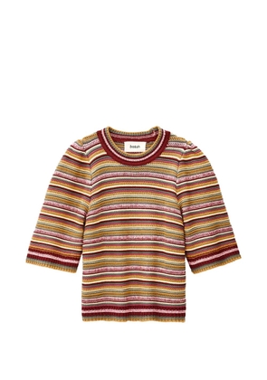 Ba&Sh Farfaela striped knitted T-shirt - Red
