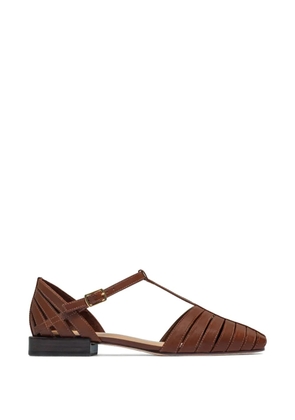 Bernardo Brighton T-strap flat pumps - Brown