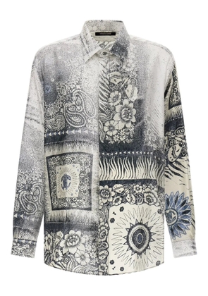 Roberto Cavalli bandana-print shirt - Blue