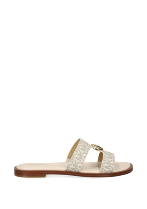 Michael Kors logo-plaque strap sandals - Neutrals