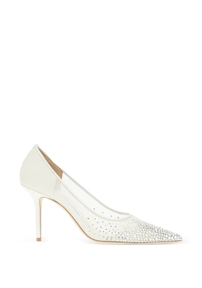 Jimmy Choo Love crystal-embellished pumps - White