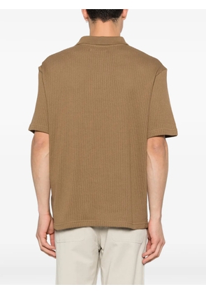 SAMSOE SAMSOE Sajase button knitted polo shirt - Neutrals