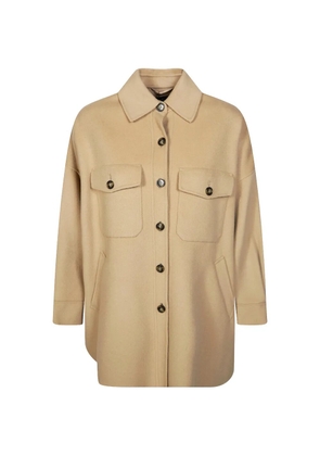 Weekend Max Mara buttoned flap-pocket coat - Neutrals