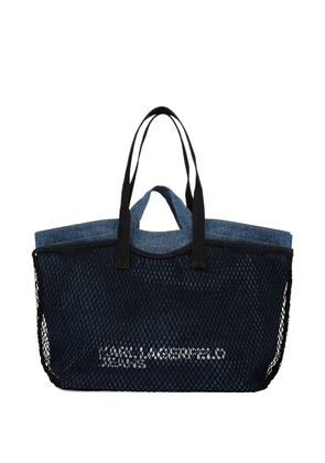 Karl Lagerfeld Jeans double mesh denim tote bag - Blue