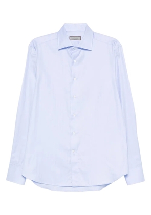 Canali long-sleeve cotton shirt - Blue
