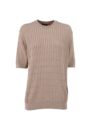 Peserico ribbed crew-neck T-shirt - Neutrals