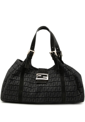 Fendi Pre-Owned 2000-2010 Zucchino Canvas shoulder bag - Black