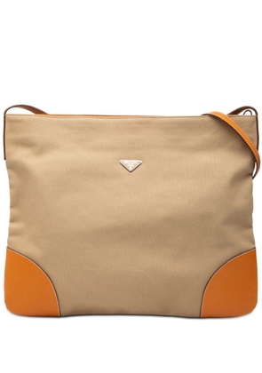 Prada Pre-Owned 2013-2026 Canvas Logo crossbody bag - Brown
