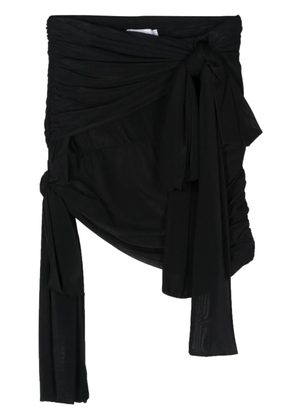 Blumarine bow-detail draped skirt - Black