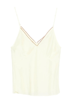 Forte Forte scalloped V-neck top - Yellow