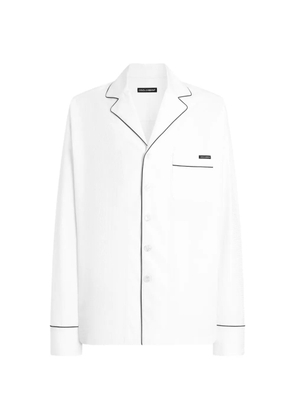 Dolce & Gabbana structured cotton vanity shirt - White