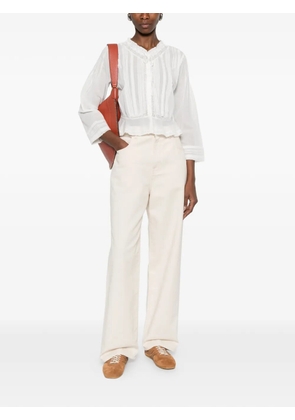 DÔEN Hillock lace-detail blouse - White