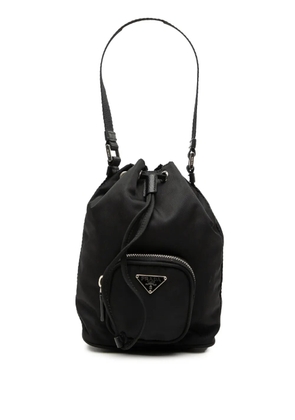 Prada Pre-Owned 2000-2013 Mini Tessuto Drawstring bucket bag - Black