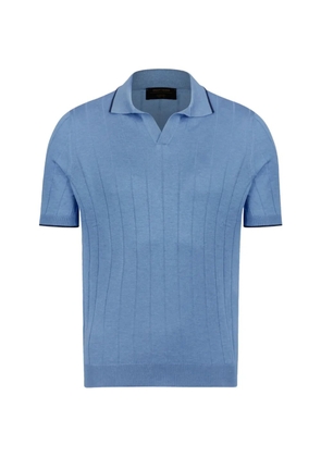 Gran Sasso ribbed V-neck T-shirt - Blue