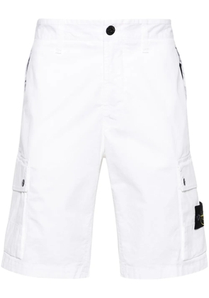 Stone Island Compass-badge bermuda shorts - White