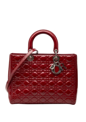 Christian Dior Pre-Owned 2014 Large Patent Cannage Lady Dior satchel - Red
