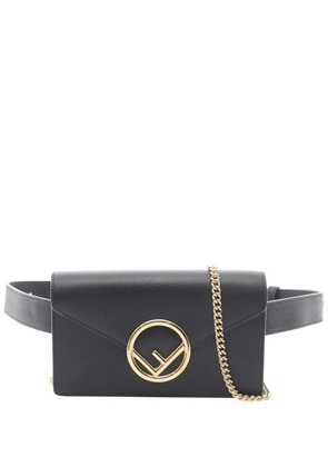 Fendi Pre-Owned 2010-2025 Leather F is Fendi Convertible belt bag - Black