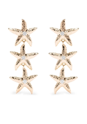 Self-Portrait starfish-drop earrings - Gold