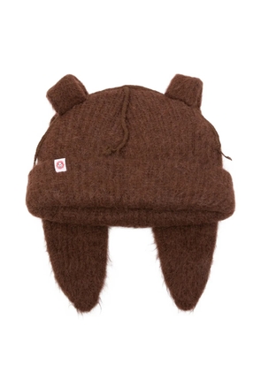 Charles Jeffrey Loverboy chunky rabbit beanie hat - Brown