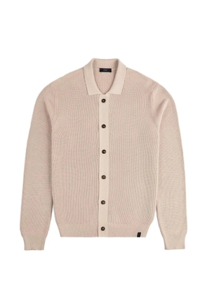 Fay buttoned ribbed cardigan - Neutrals