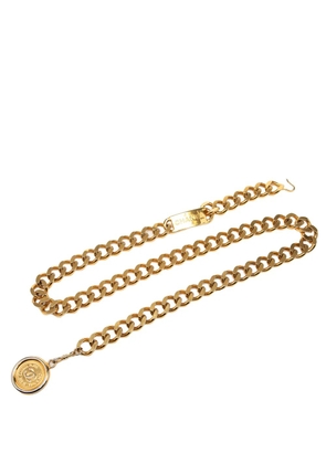 CHANEL Pre-Owned 1970-1980 CC Gold Plated Medallion Chain belt