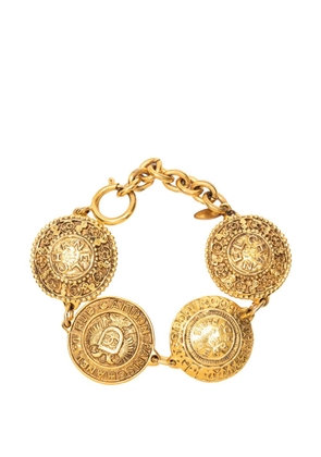 CHANEL Pre-Owned 1970-1980 Gold Plated Medallion Link Bracelet costume bracelet