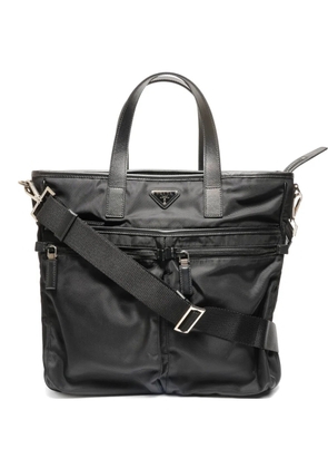 Prada Pre-Owned 2015 logo-detail tote bag - Black