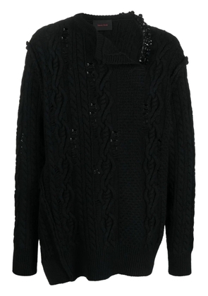 Simone Rocha bead-embellished merino jumper - Black