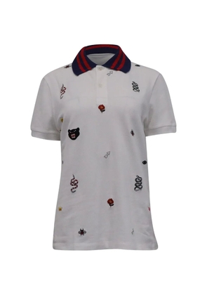 Gucci Pre-Owned embroidered polo shirt - White