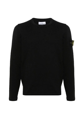 Stone Island logo crew-neck sweater - Black
