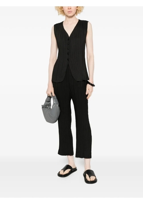 Gongdid Design plissé cropped trousers - Black