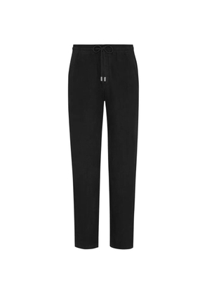 Vilebrequin drawstring linen trousers - Black