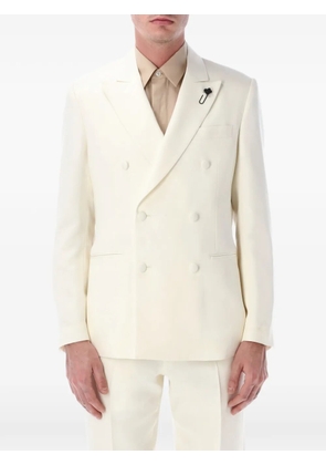 Lardini double-breasted jacket - White