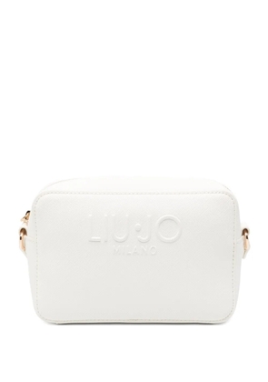 LIU JO embossed-logo shoulder bag - White