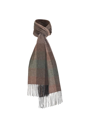 Chelsey Imports check cashmere scarf - Brown